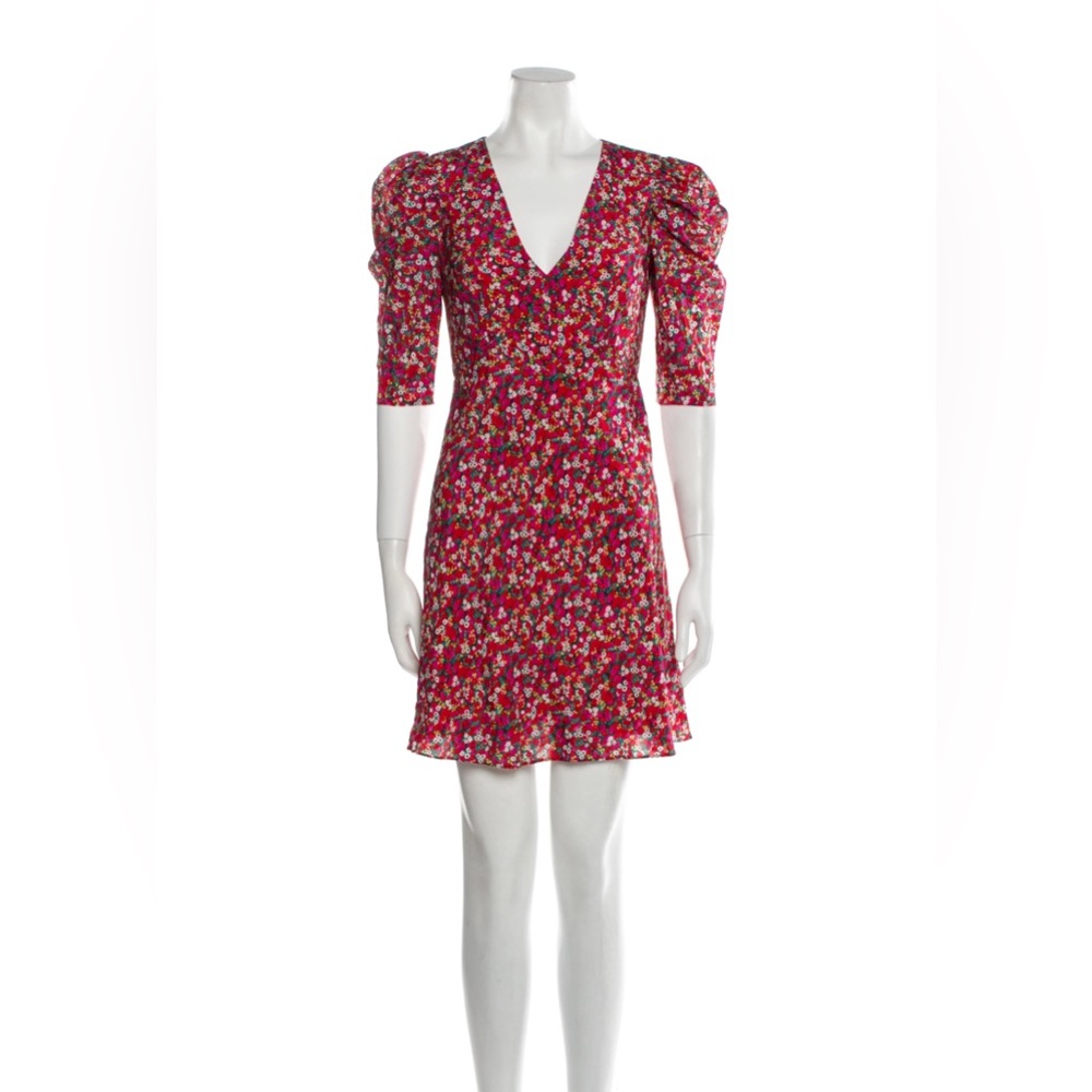 Saloni floral 100% silk dress size 2
